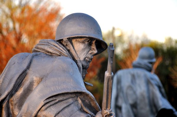 Memorial monument commemorating the Korean War