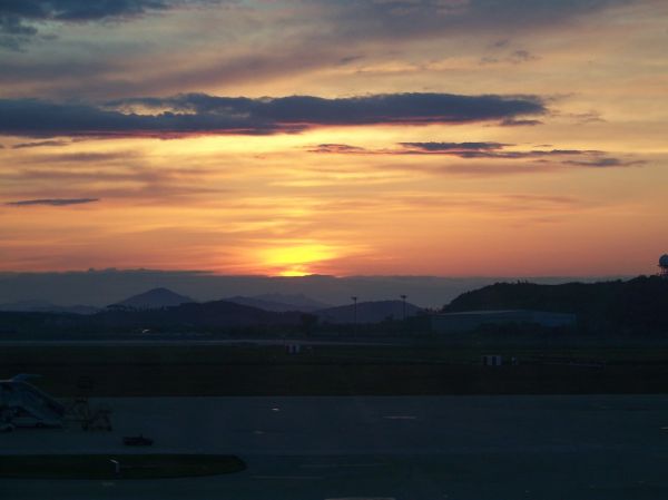 Sunrise over the East Sea coastline near Gangneung
