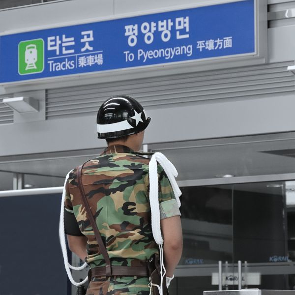 High-speed train at a Korean train station platform