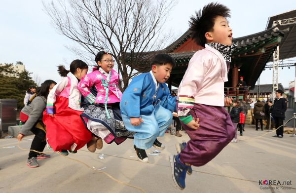 Traditional hanok buildings turned into cafes on a street