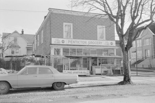Korean convenience store storefront with signage