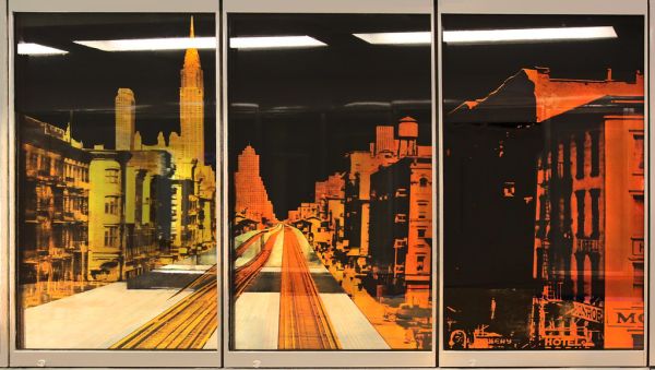 Interior of a Seoul subway train