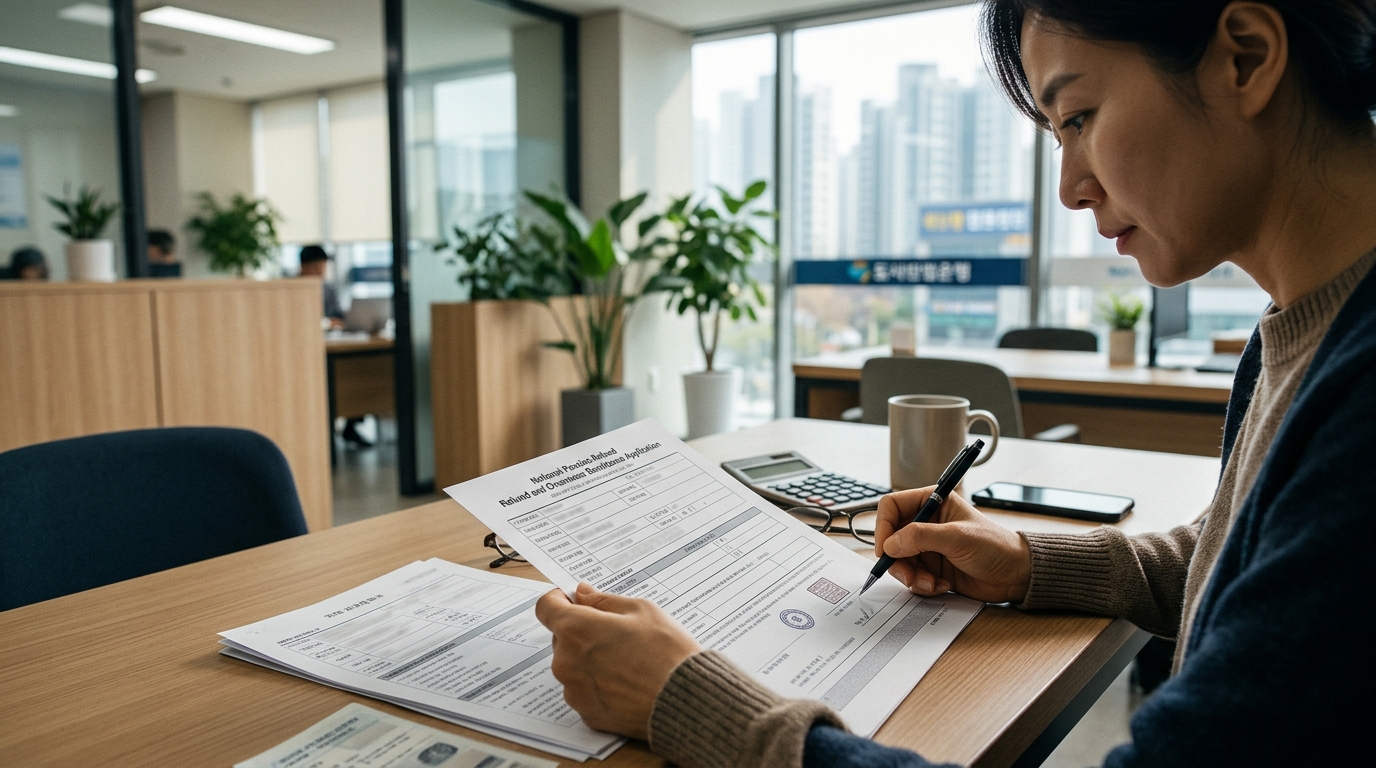 Overseas remittance application form for pension refund